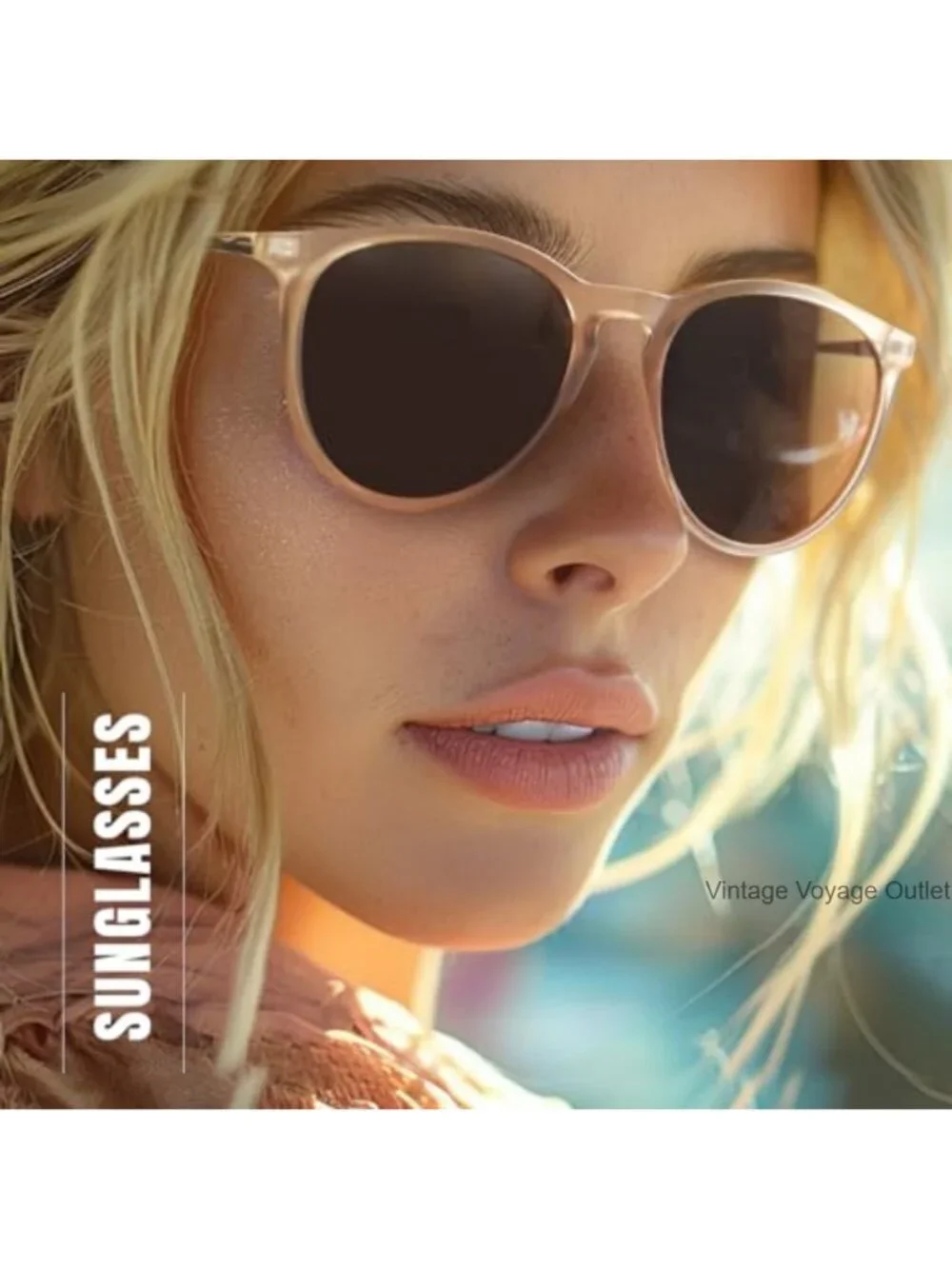 Vintage Retro Round Polarized Sunglasses UV400 TR90 Frame Unisex